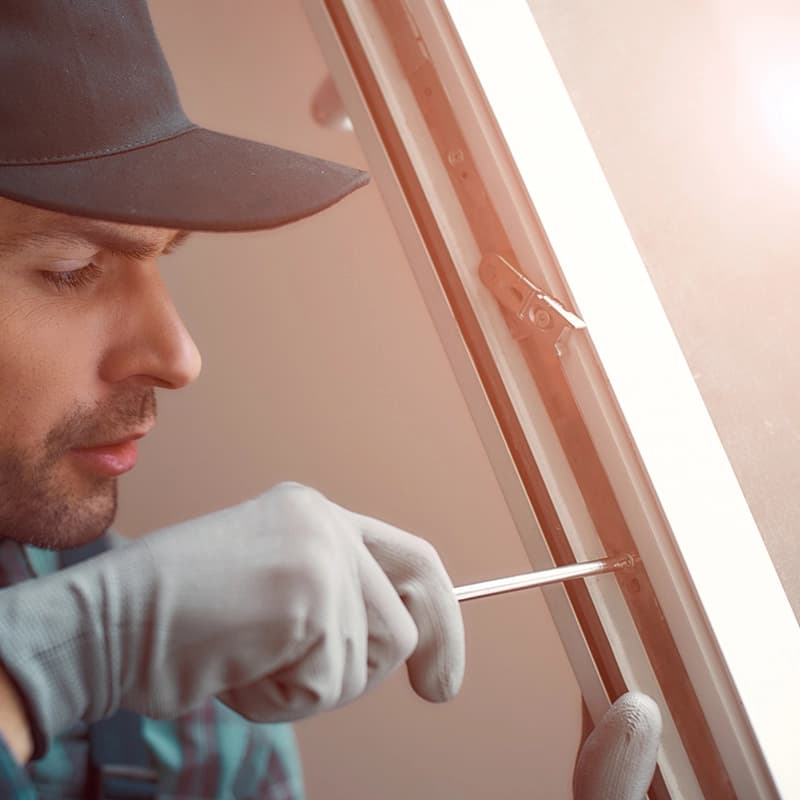 Technician installing a window the right way